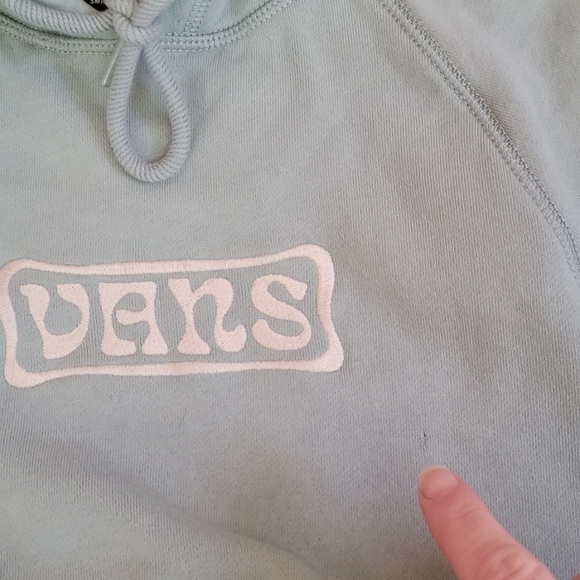 Vans Off the Wall mint pastel green Hoodie - Picture 3 of 4